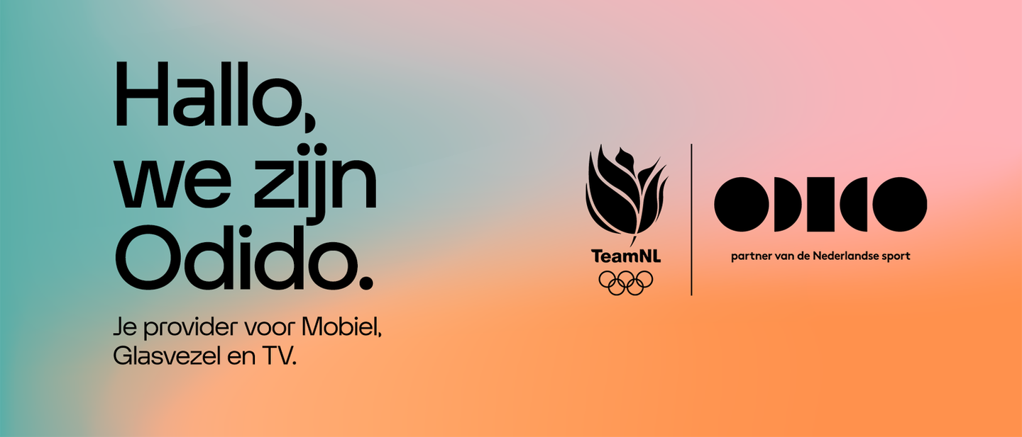 advertentie van odido een van de partners van teamnl paardensport