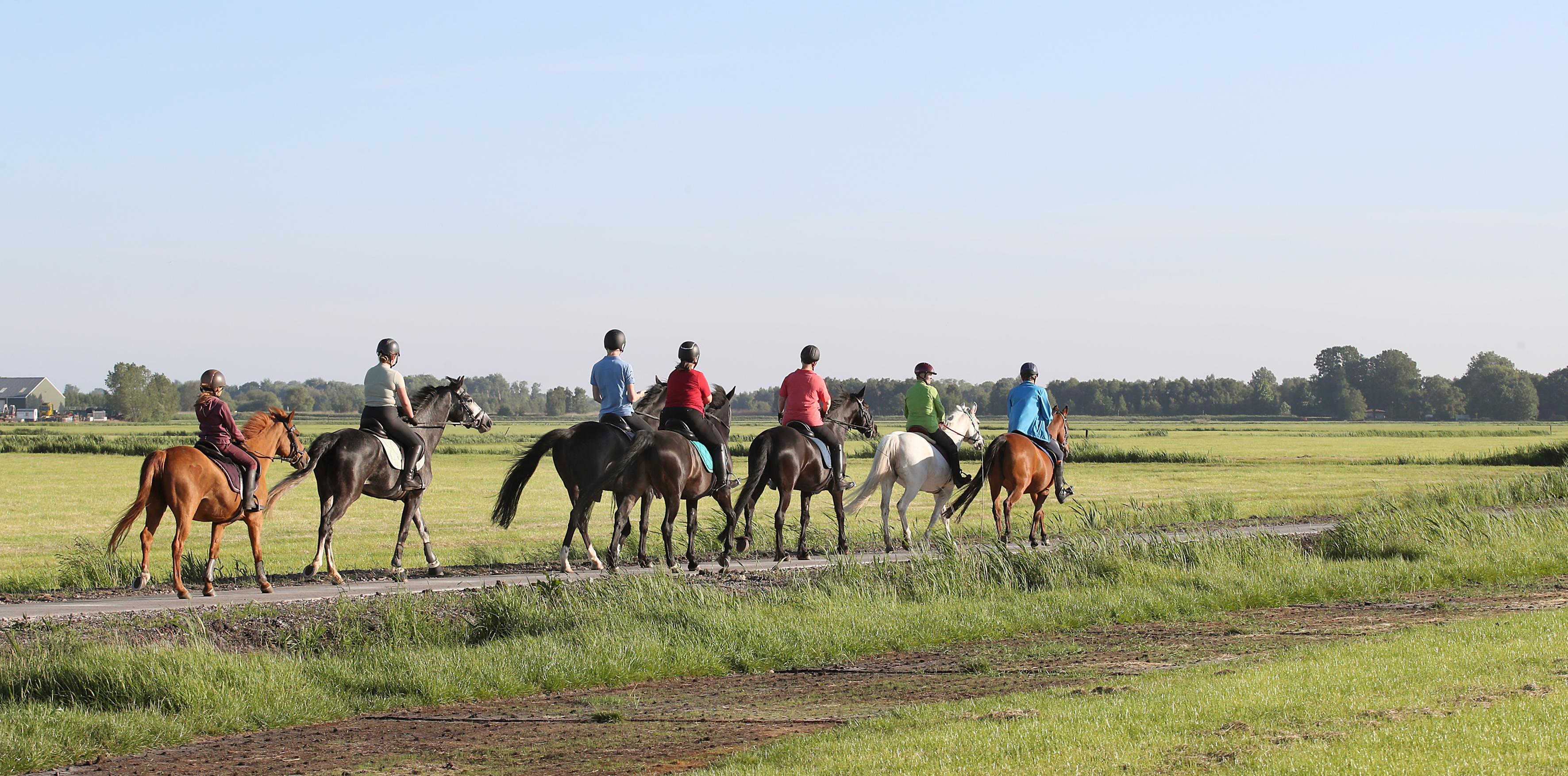 boswachter rinke luijten wijst in de verte en staat naast renata die op mano zit