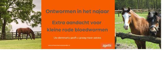 advertentie zoetis over het ontwormen in het najaar tegen kleine rode bloedwormen