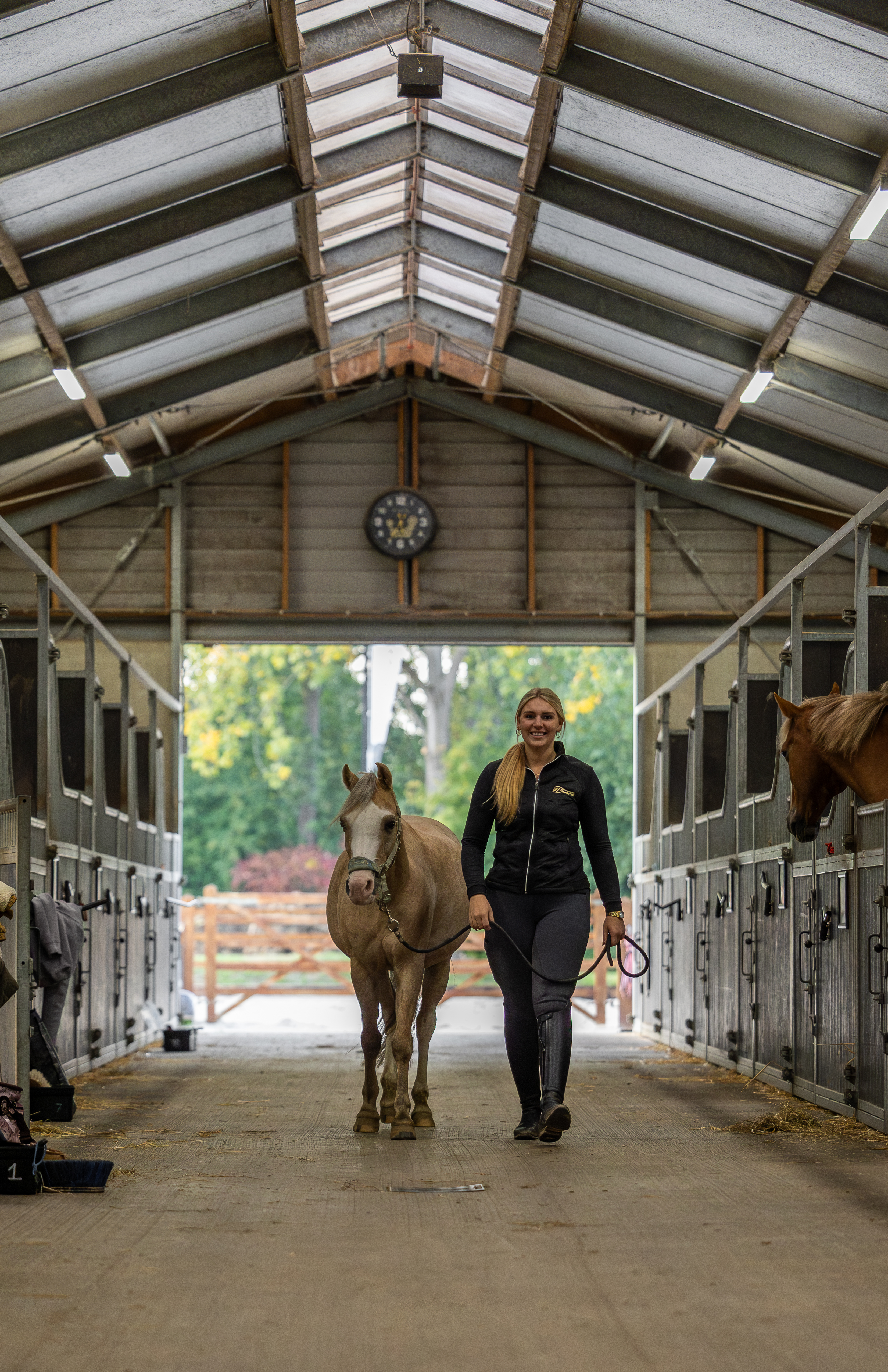 manegeruiters in een les